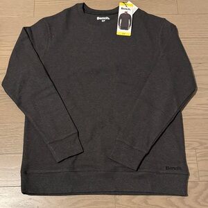 Bonded Waffle Fleece Lined Thermal Crewneck - Dark Grey - Small